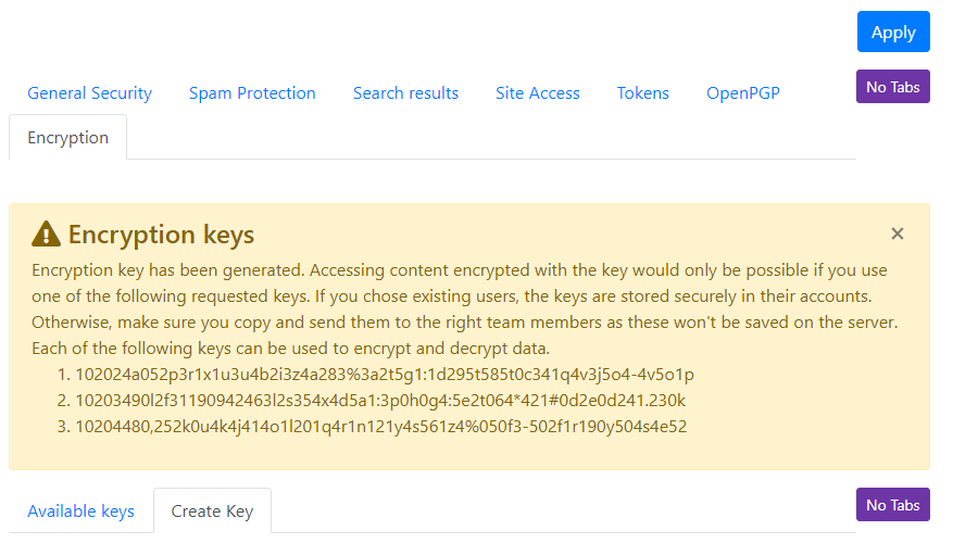 Shamir secure creating encryption key