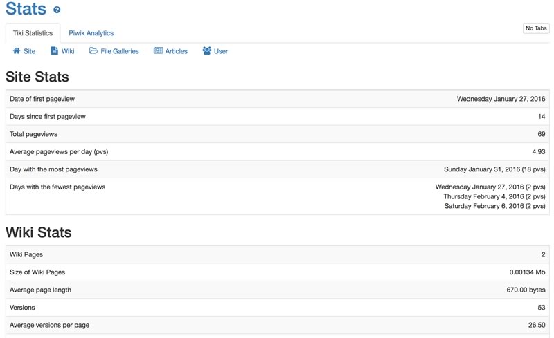 Statistics Page