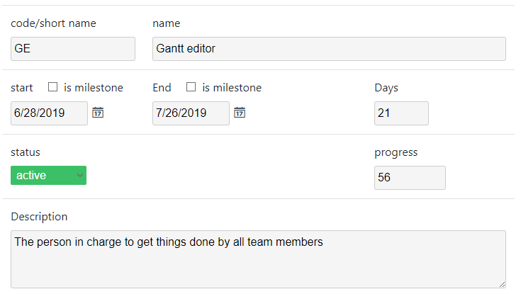 Plugin Gantt Chart Task Editor