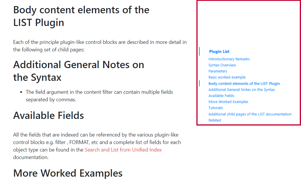 PluginAutoTOC example 150px offset