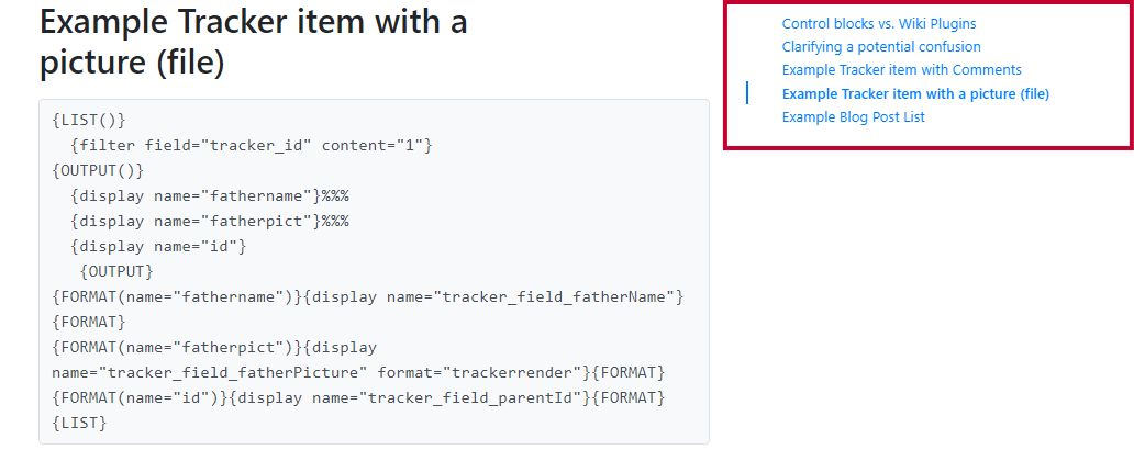 PluginAutoTOC parameter levels