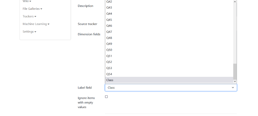 Set label field if required by learner