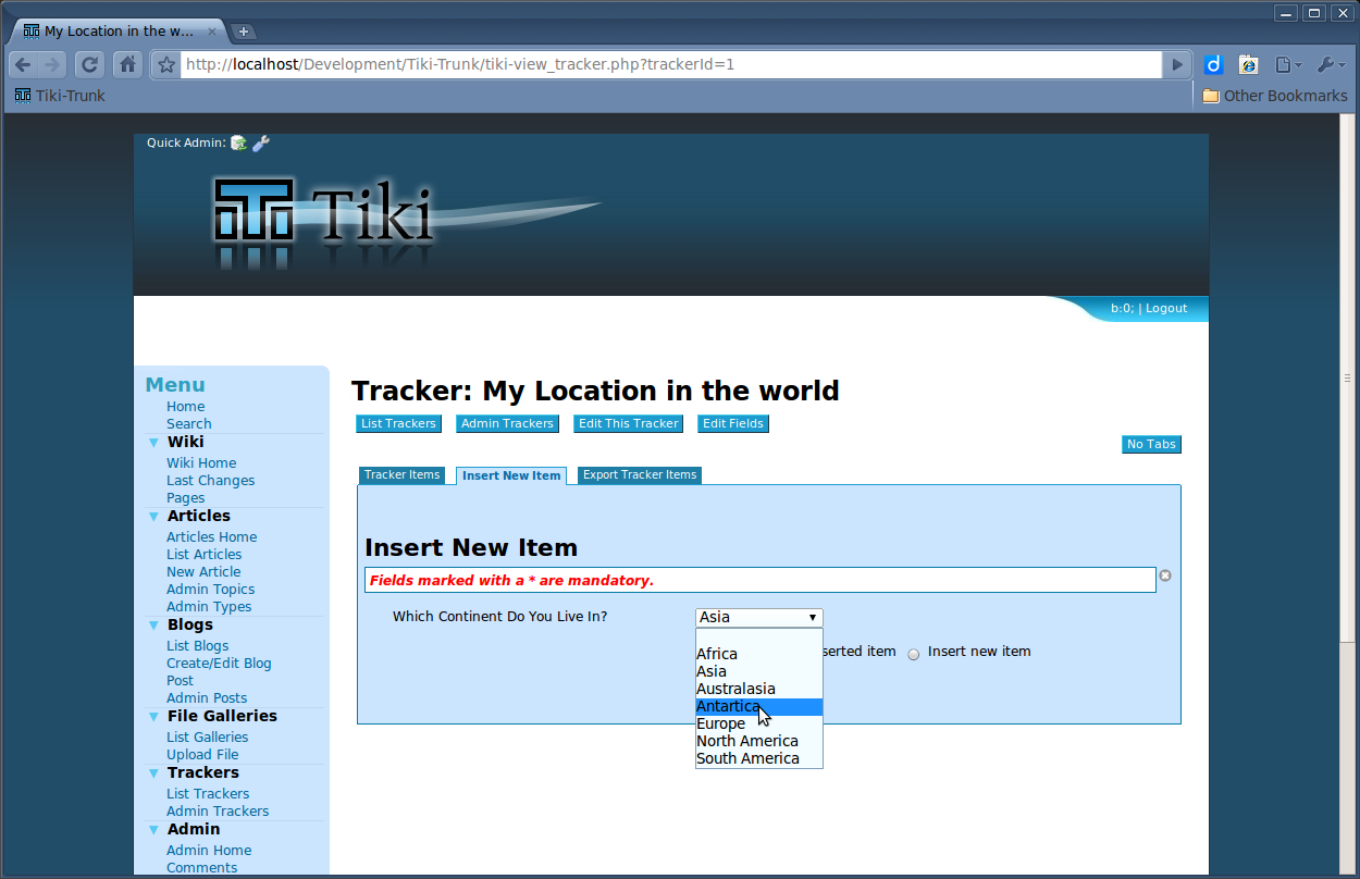 Screenshot of English Tracker
