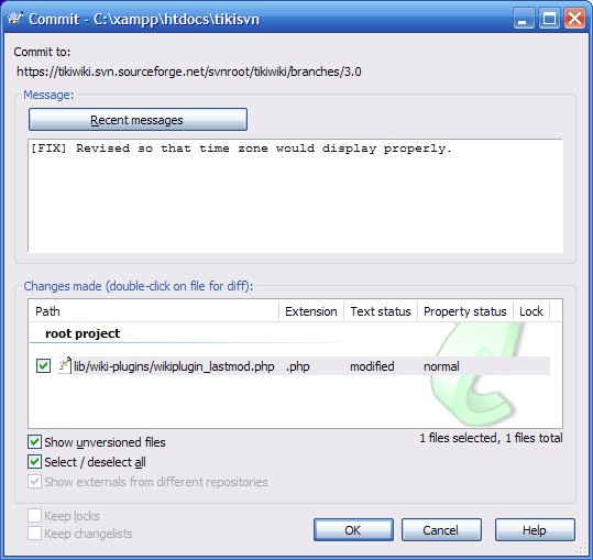 Commit screenshot